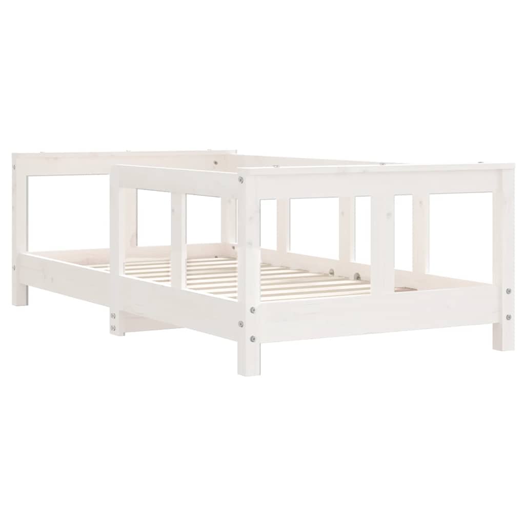 Kids Bed Frame White 70x140 cm Solid Wood Pine